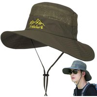 Men's UV Protection Fishing Hat Summer Sunshade Sunscreen Outdoor Fisherman's Hats Women Panama Wide Brim Face Neck Sun Protect