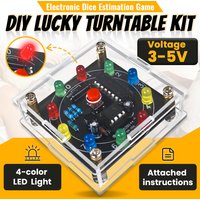 DIY LED Light Lucky Wheel Electronic Kit NE555 CD4017 3V Electronic Dice Estimation Game DIY Soldering Kit 3Pin Output Pulse