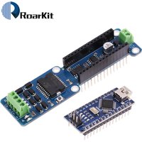 NANO-L298P 2A Dual Channel DC Stepper Motor Driver Shield 5 -12V PWM DC Stepper Driver Board Module for Arduino Nano 3.0