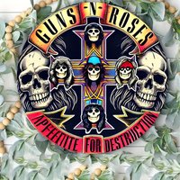 1pc Vintage Rock Band Metal Sign, 20.32x20.32 cm Aluminum Wall Art, Windproof & Waterproof, Ideal for Home, Bar, Cafe Decor, Ind