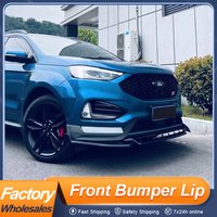 For Ford Edge 2015 16 17 18 19 20 21 Front Bumper Lip Chin Splitter Bodykit Protection Black Carbon Color Exterior Accessories