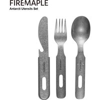 Fire-Maple Antarcti 3in1 Utensils Set Fork Knife Spoon Outdoor Tableware 304 Stainless Steel Camping Cooking Portable Cutlery