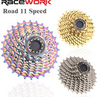 RACEWORK Road Bike 11 Speed Cassette 28/32/34T Bicycle 12S Freewheel Gold Silver Rainbow Flywheel For Shimano 105 R7000 R8000