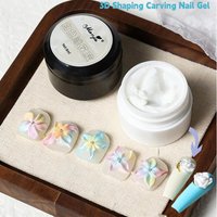 5ml Non-Stick Hand Extension Nail Gel DIY 3D Nail Art Patterns For Sculpting, Shaping & Carving Nails | UV/LED Curing Solid Gel
