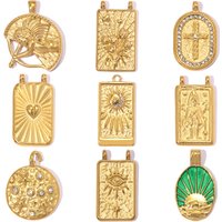 3pcs/Lot Stainless Steel Rhinestone Cross Moon Sun DIY Charm The Goddess of Love Cupid Necklace Pendant Woman Eye Heart Jewelry