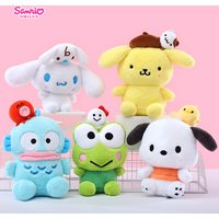 New Japanese Sanrio Plush Toy Doll Melody Kuromi Hello Kitty Cinnamoroll Hangyodon Pompomurin Keroppi Hasunoue Pochacco Doll