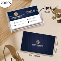 200 Stück, individuelle Visitenkarten/Karten, Desktop-Visitenkarten, Dankeskarten, wasserfeste Oberfläche