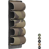 5-Round 12 Gauge Shotgun Shell Pouch MOLLE Hanging Panel Elastic Cartridge Holder for Military/Hunting/Airsoft Ammo Carrier
