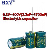 10V 16V 25V 35V 50V 400V Aluminum Capacitor 100UF 220UF 330UF 470UF 680UF 1000UF 1500UF 2200UF 3300UF High Frequency Low ESR