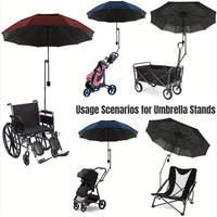 AliExpress NONE 1pc 360 Degree Rotatable Bicycle and Wheelchair Umbrella Stand Adjustable Outdoor Sun Stand Foldable Sun Crown