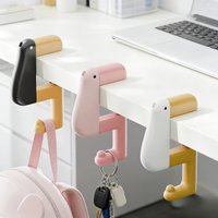 5Pcs Thinking Duck Hanging Hook Portable Desk Side Bag Holder Adjustable Schoolbag Hanger For Office Table Home Daily Use Tool