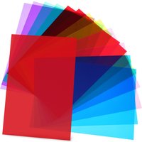 12Pcs Color Gels for Lights Colored PVC Film Sheets Cuttable for Photography Studio and Light Filters Color Films