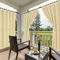 1PC, Waterproof Outdoor Curtains for Patio, Premium Privacy Weatherproof Tape top Outside Curtains for Porch, Pergola, Cabana image 4