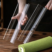 Acrylic Cake Roll Holder Semicircle Reusable Rollers Roll Cake Roll Stand Multi-size Transparent Cake Roll Shaped Mold Kitchen