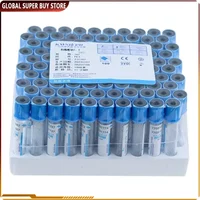 Citrate de sodium embarqué Sterys, tubes de coagulation de prélèvement sanguin 1:9, tube en plastique, fournitures de laboratoire pour animaux de compagnie, 10ml, 5ml, 2ml, 100 pièces