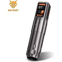 BIGWASP Wireless Tattoo Machine Stroke Adjustable 2.0-4.2mm FK 2000mAh Color Screen Battery Coreless Motor Pen For Tattoo Artist