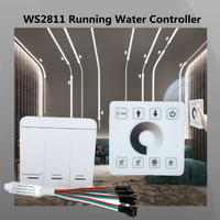 WS2811 Running Water Flowing LED Strip Light Controller Reflux Pixel 3Key Touch Panel Control for Horse Running Race Tape Lamp
