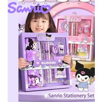 12PCS Sanrio Stationery Set Kuromi Cinnamoroll My Melody Pencils Erasers Rulers School Supplies Student Study Stationery Gift