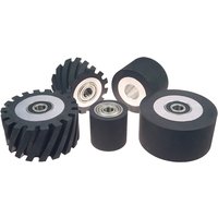 1 piece Dia.50mm/75mm/100mm*50mm Width Small Rubber Coated Aluminum Wheel Belt Grinder Idler Active Contact Wheel