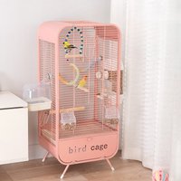 Parrot Bird Cage Large Parrot Cage for Home Use Large Luxury Villa Wire Display Cage Easy Interactive House with Drawer Tray