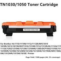 TN1000 1030 1050 Toner Cartridge For Brother TN1000 TN1030 TN1050 TN1060 TN1070 TN1075 TN1095 HL1110 TN 1000 1030 1075 Printer