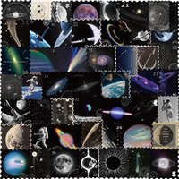 50pcs Mysterious Universe Planet Stickers DIY Decoration For Motorcycle Laptop Phone Suitcase Bike Cool Cartoon Decals Toy