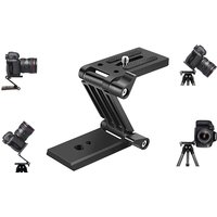Aluminium Z-Flex Tilt Head Z Type Tripod Head with 2 Adjust Knob Quick Release Plate for Tripod/DSLR Cameras Camcorders/Slider