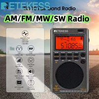Retekess TR110 Portable SSB Shortwave Radio FM MW SW LSB AIR CB VHF UHF Full Band NOAA Alert Digital Radio Receiver for Outdoor image 4