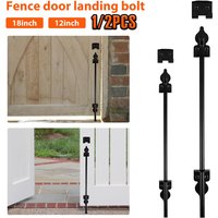 1/2Pcs Cane Bolt Gate Drop Rod Iron Fence Ground Latch 12/18 inch Heavy Duty Gates Doors Stopper for Wood PVC Gates Fences Doors