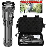 2000LM Ultra Bright P50 LED Flashlight Tactical EDC Emergency Spotlight Telescopic ZoomHandheld Torch w/ 14500/18650 Battery