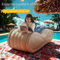 Faltbarer aufblasbarer Sofastuhl, PVC-Plüsch, Lazy Lounge, aufblasbare Sitze, Outdoor, Camping, Zuhause, multifunktionaler Freizeitstuhl