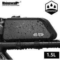 Rhinowalk Bicycle Top Tube Bag 1.5L Waterproof TPU Bike Frame Front Pack Portable MTB Road Cycling Bag Case Bicycle Accessories
