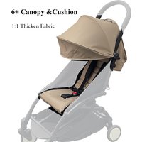2pcs/set Stroller Cover Sunshade Hood& Cushion Pad1:1Fabric 145° Canopy Seat Liner Replacement Kit YOYO stroller Accessories