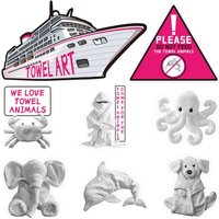 8-Piece Set of Animal Cruise Ship Door Magnet DecalsโFun, Oversized Carnival Cabin Door Decor Magnets