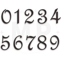 Nordic Style House Number For Exterior House Apartment Plaque Mailbox Address Digits Sticker Sign Black Big Modern Door Number