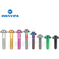 Wanyifa Titanium Bolts M5 M6x10 /12/15/20/25/30/35mm Butterfly-Bevel Head Cap for Motorcycle Disc Brakes Inner Thread Screws