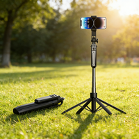 1.8m New Tripod for Smartphone Camera Tripods Stand with Bluetooth shutter Wireless Selfie Stick brackets with Phone Holder