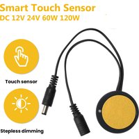 Smart Touch Sensor LED Stepless Dimmer Switch Wood Board Sensor Switch DC 12V 24V 60W 120WPanel Touchs Control Dimmable Dimmer