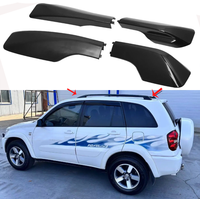 Embout de barre de galerie de toit noir, 4 pièces, boîtier de remplacement pour TOYOTA RAV4 2001 2002 2003 2004 2005, accessoires de voiture