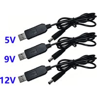 1pcs USB power boost line DC 5V to DC 9V / 12V Step UP Module USB Converter Adapter Cable 2.1x5.5mm Plug