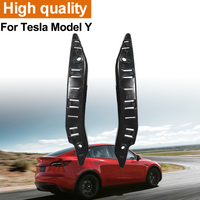 2pcs For Tesla Model Y 2020 2021 2022 Front Bumper Bar Bracket Left + Right ABS Black Mount Bracket Support Fit 1493770 1493771