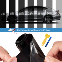 50cm x 3/6m Folia do przyciemniania szyb samochodowych Auto Vinyl Anti Look Glass Sticker Folie Ceramic Summer Solar UV Protector Mirror Films