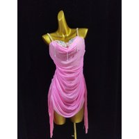 2025 Latin Dance Competition High-End Tassel Dress Flower Art Exam Solo Performance Schedule Costume