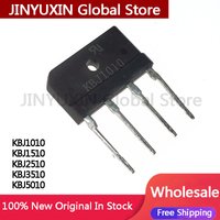 10Pcs KBJ1010 KBJ1510 KBJ2510 KBJ3510 KBJ5010 Flat bridge direct insertion rectifier single-phase bridge rectifier