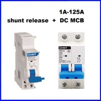 Chint dc mcb mit shunt release solar energie photovoltaik mini leistungs schalter 1p 2p dc110v dc2200v cb SHT-X1 SHT-X3 100a 125a
