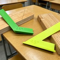 3D Printed 45° 90° Woodworking Ruler Triangle Square High Precision Scribing Miter Gauge Layout Measuring Tool School Stationery