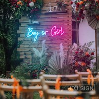 Boy or Girl Neon LED Sign Wedding Custom Neon Lights Sign Wall Lamp Bedroom Decoration Party Living Room Decor Night Lights