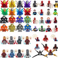 8-30 Marvel Superheroes, Avengers, Anime Characters, Spider-Man, Iron Man, Thanos, Mini Building Blocks, Kids' Toy Gifts