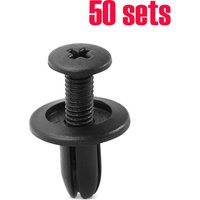 50set 6mm Car Fastener Clip Bumper Fender Liner Rivet for Automobiles,Parts Accessories Honda Civic 8Th Gen Vw Up