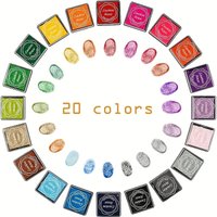 20pcs/set Safe Washable Stamp Ink Pads for Crafts,Scrapbooking & Art Projects - Non-Toxic Washable Ink Pad with Vibrant Colors